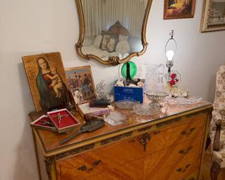 Vintage 1925-1940 Louis XV Style French Satinwood Dresser