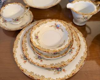 Vintage Empress Hand Painted 7 Piece Place Set, Plus Service
