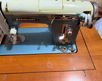 Vintage Universal Industrial Sewing Machine/Cabinet