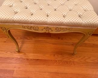 Vintage Italian Provincial Tufted Window Bench