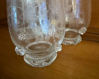 RARE!! 1950's  Theresienthal Crystal Whiskey Glasses. Germany