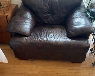 Oversized leather chair