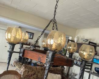 Wagon wheel Chandelier