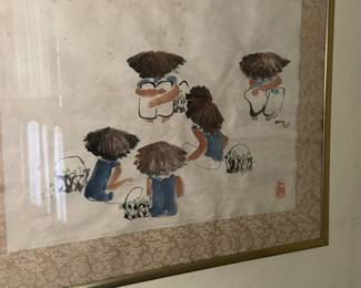 Chinese ink painting  with chop mark