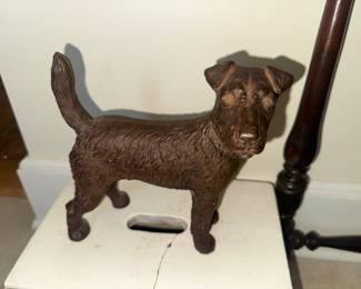 puppy!! Fox Terrier I think, Cast Iron doorstop