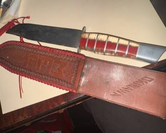 Cool old Army knife in OKINAWA sheath