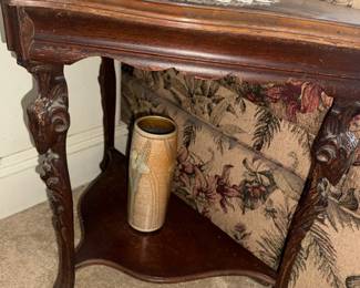pretty wooden side table