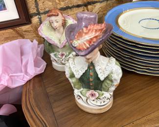 Pair of Victorian Porcelain busts, c,1880