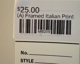 (A) Framed Italian Print