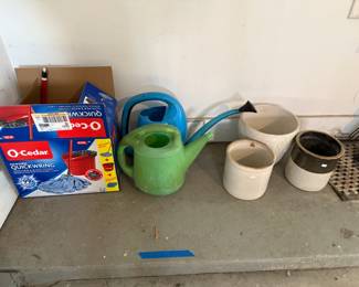 Planters, Watering Cans, O-Cedar Spin Mop