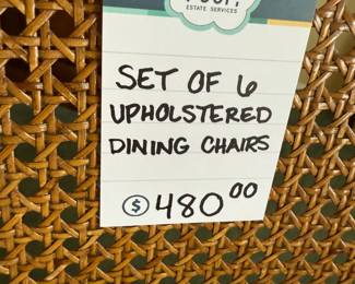 Set of 6 Upholstered Dining Chairs