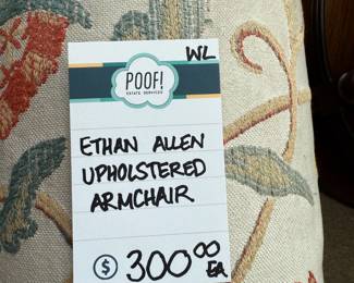 Ethan Allen Upholstered Armchair 