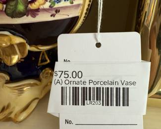 (A) Ornate Porcelain Vase