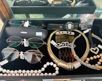 Glasses, Necklaces, Hair Pieces, Watches 
