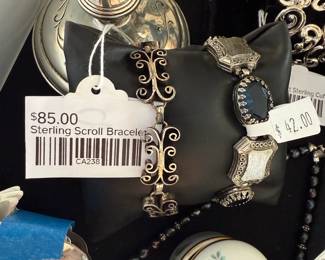 Sterling Scroll Bracelet 
