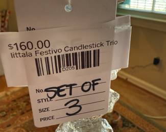 Iittala Festivo Candlestick Trio