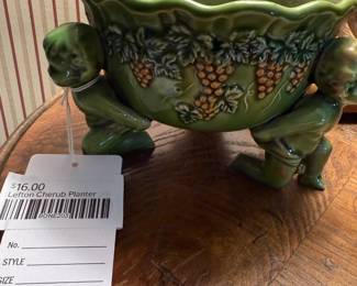 Lefton Cherub Planter