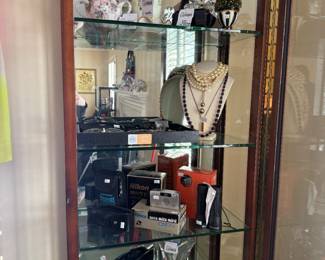 Mackenzie Childs Sugar Bowl, Mackenzie Childs Planter, Stuben Glass Lion, Glasses, Necklaces, Hair Pieces, Watches, Baccarat Gingko Vase  