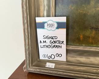 Signed A.M Gorter Lithograph