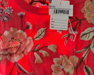 Johnny Was Embroidered Floral Top