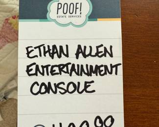 Ethan Allen Entertainment Console 