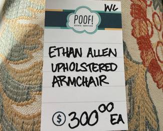 Ethan Allen Upholstered Armchair 