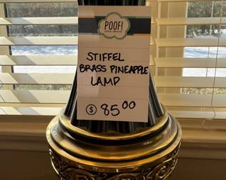Stiffel Brass Pineapple Lamp 