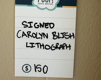Signed Carolyn Blish Lithograph 