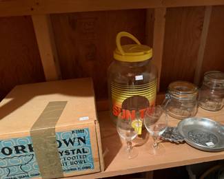 Sun Tea Canister, Glass Sets, Jars, Yorktown Crystal Bowl