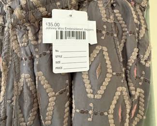 Johnny Was Embroidered Joggers