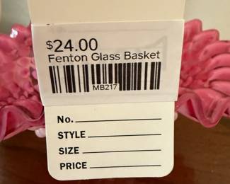 Fenton Glass Basket