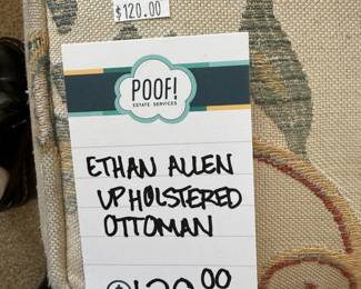 Ethan Allen Upholstered Ottoman