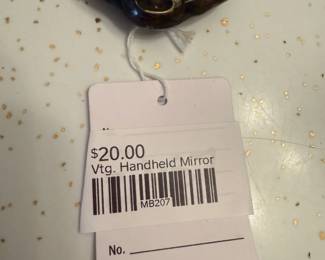 Vtg Handheld Mirror