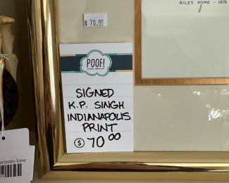 Signed K.P Singh Indianapolis Print