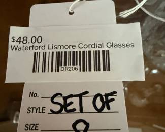 Waterford Lismore Cordial Glasses