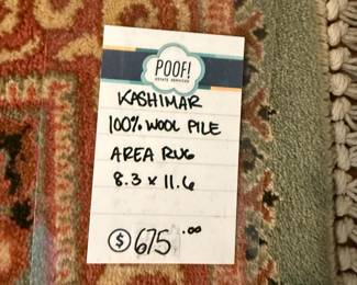 Kashimar 100% Wool Pile Area Rug