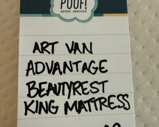 Art Van Advantage Beautyrest King Mattress 