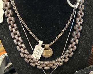 Sterling Panther Link Necklace, 14k Pendant Necklace