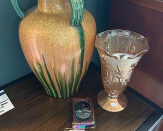 Fenton Lovebirds Carnival Glass Paperweight