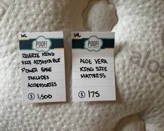 Reverie King Size Adjustable Power Base, Aloe Vera King Size Mattress