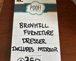 Broyhill Furniture Dresser Includes Mirror