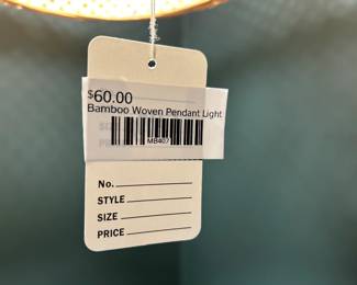 Bamboo Woven Pendant Light