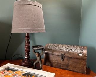 Wooden Box, Table Lamp