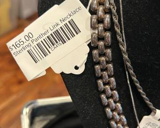 Sterling Panther Link Necklace