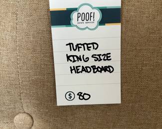 Tufted King Size Headboard
