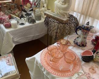 Candles ,statue's ,dishes 