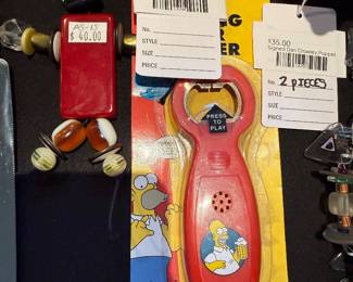 The Simpsons Bottle Opener, Signed Dan Crowley Puppet