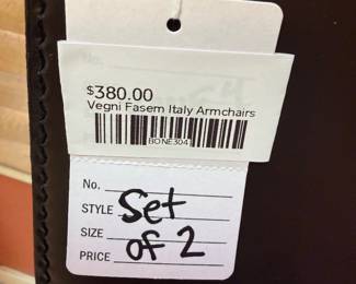 Vegni Fasem Italy Armchairs