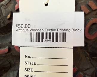 Antique Wooden Textile Printing Block