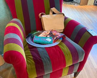 Crate & Barrel Striped Armchair 